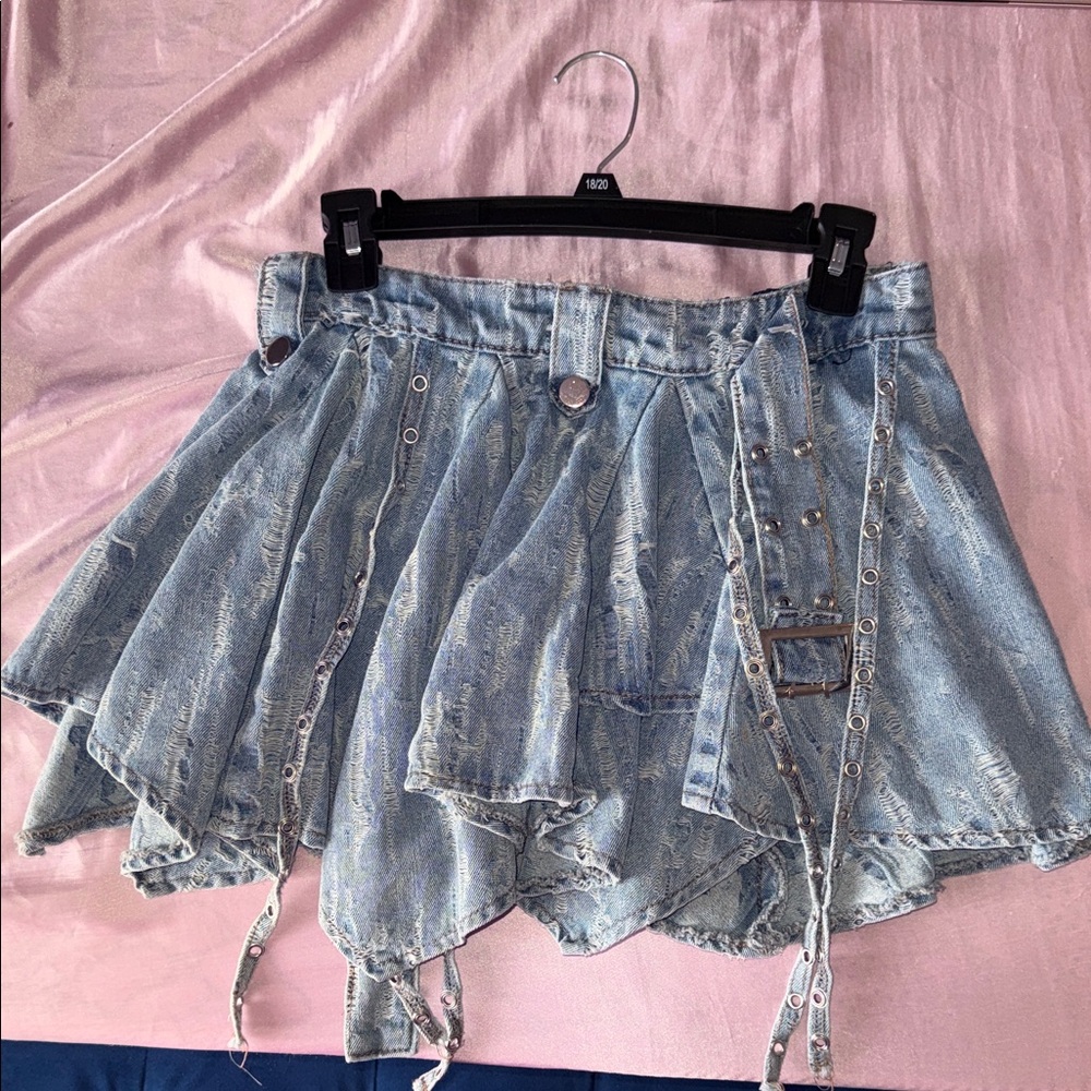 IMMODEL Blue Denim Skort